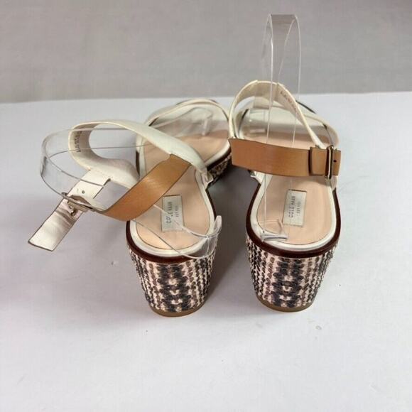Cole Haan Sandals Womens 9B White Platform Wedge Leather Snake - Picture 4 of 10